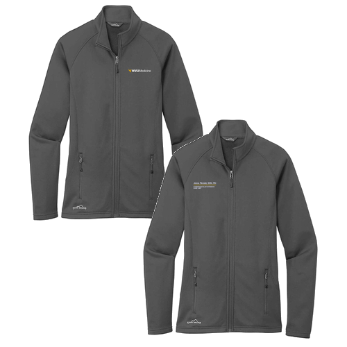 Eddie Bauer Ladies Smooth Fleece Base Layer Full-Zip -- Iron Gate