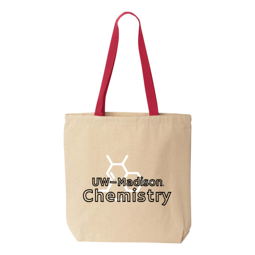 Liberty Bags Canvas Tote with Contrasting Handles -- Natural / Red