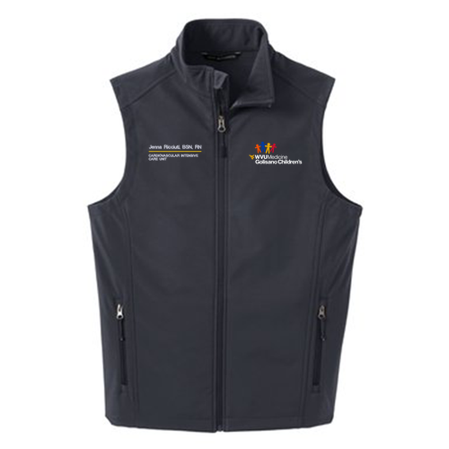 Embroidered Port Authority Core Soft Shell Vest -- Battleship Grey