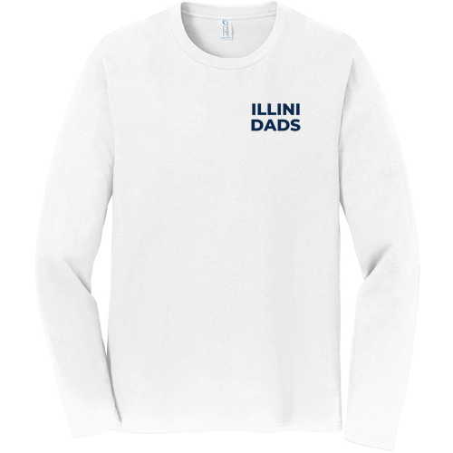 Illini Dads Long Sleeve Tee -- White