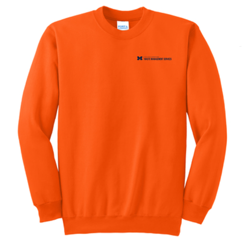Port and Company Crewneck Sweatshirt -- Safety Orange, $32