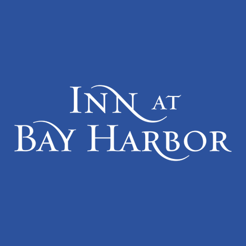 Inn at Bay Harbor 1 color White left chest/back Pullover Hooded Sweatshirt -- True Royal