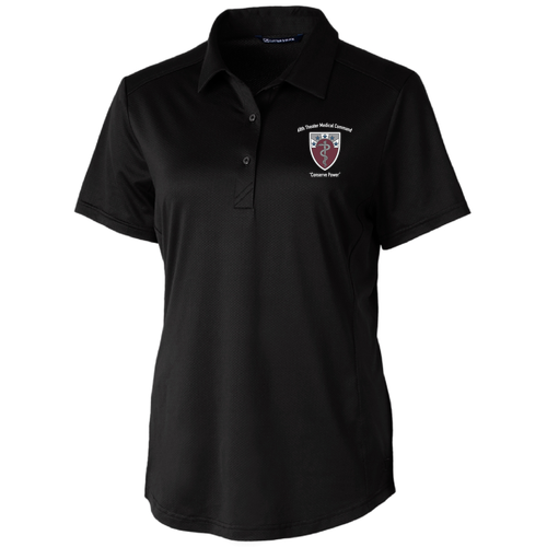 Cutter & Buck Prospect Textured Stretch Women's Short Sleeve Polo -- Black