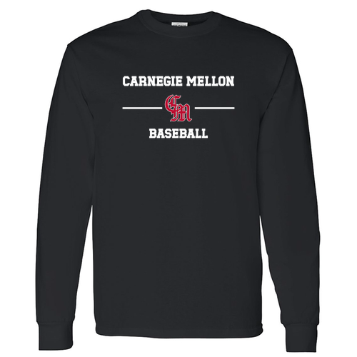 Carnegie Mellon Baseball Longsleeve T-Shirt -- Black