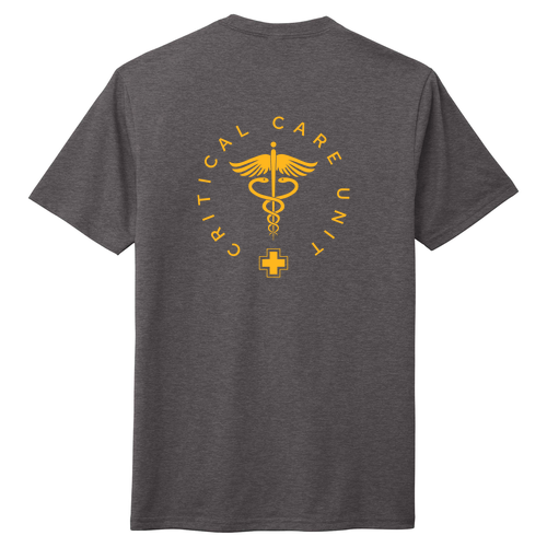 District Made Mens Perfect Tri Crew Tee -- Heathered Charcoal