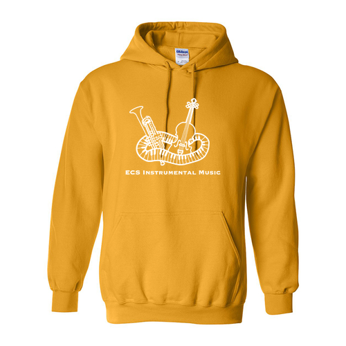 ECS Instrumental Music Hooded Sweatshirt -- Gold