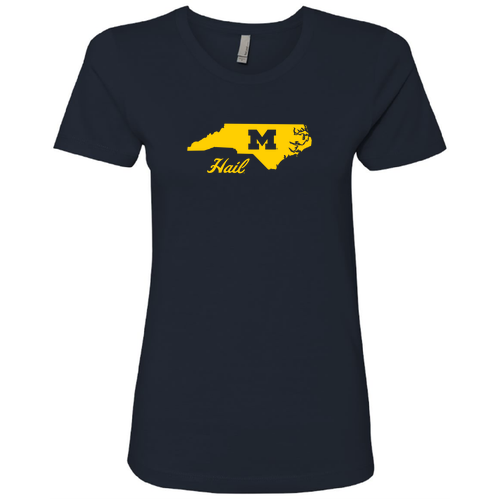 Ladies Next Level Soft Fitted Boyfriend Tee -- Midnight Navy