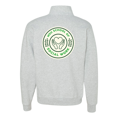 Jerzees 9.3 Oz 50/50 Nublend Quarter Zip Sweatshirt Adult -- Ash