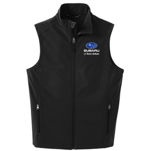 Port Authority Core Soft Shell Vest -- Black, Subaru Logo