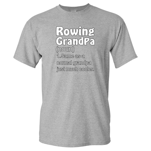 Rowing Grandpa T-Shirt-- Sport Grey