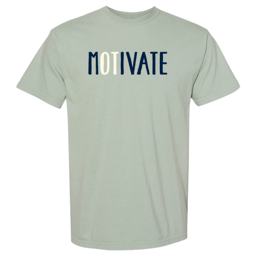OT Motivate Navy/Off-White Comfort Colors Unisex Garment-Dyed Heavyweight T-Shirt -- Bay