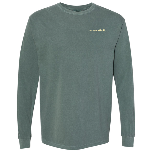 Comfort Colors Unisex Garment-Dyed Heavyweight Long Sleeve T-Shirt -- Blue Spruce