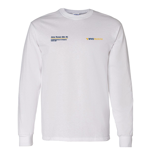 Gildan Heavy Cotton Long Sleeve Basic T-Shirt -- White