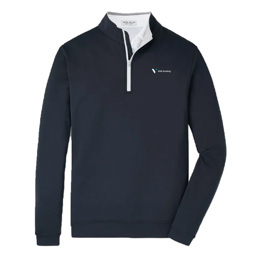 Peter Millar Perth 1/4 Zip -- Black w/ White Print