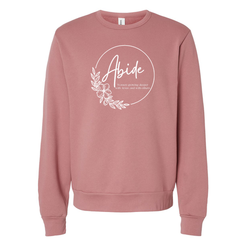 Bella+Canvas Sponge Fleece Classic Crewneck Sweatshirt -- Mauve