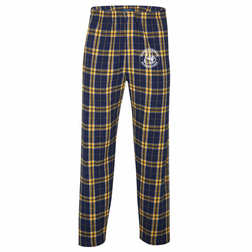 Boxercraft Men's Harley Flannel Pant With Pockets -- Navy / Gold