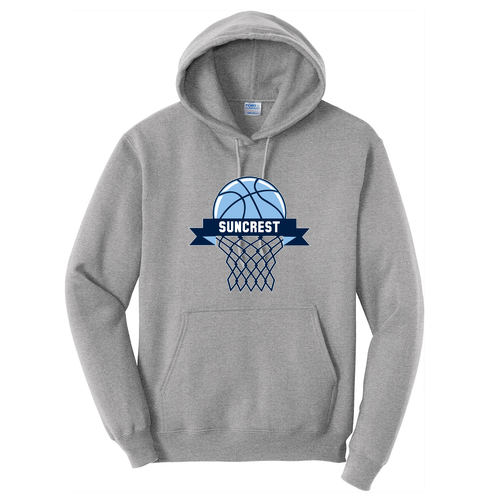 Port and Company Core Fleece Pullover Hooded Sweatshirt -- Athletic Heather
