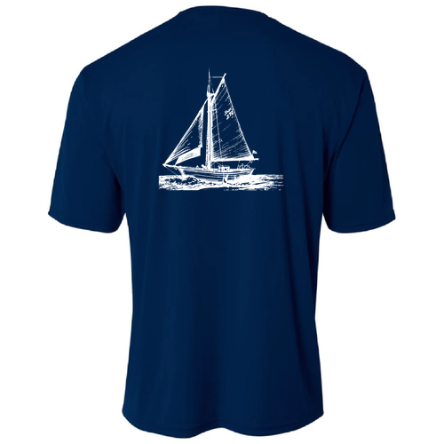 A4 Cooling Performance Crew -- Navy (White INK)