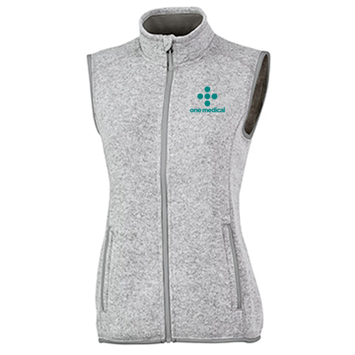 Charles River Fitted Pacific Heathered Vest -- Light Grey Heather