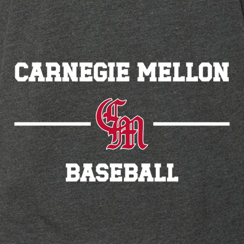 Carnegie Mellon Baseball Hooded Sweatshirt -- Charcoal