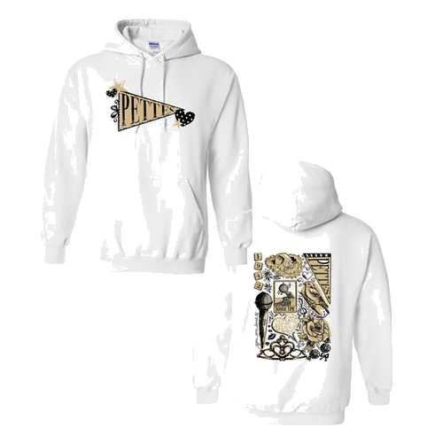Gildan Heavy Blend White Hooded Sweatshirt