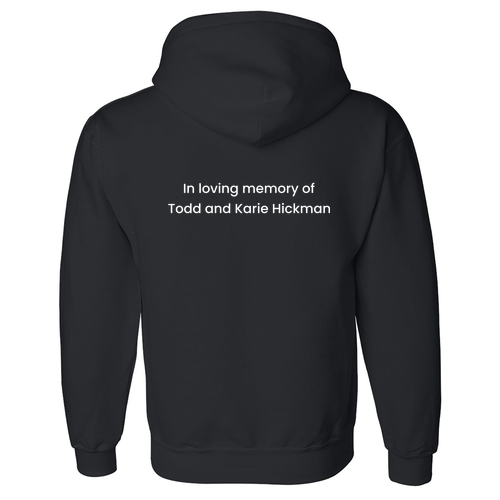White In Loving Memory Design -- Gildan Adult Dryblend Adult Hooded Sweatshirt -- Black