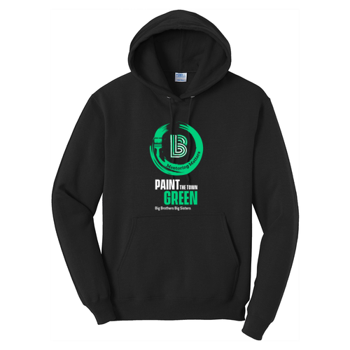 Port and Company Core Fleece Pullover Hooded Sweatshirt -- Jet Black