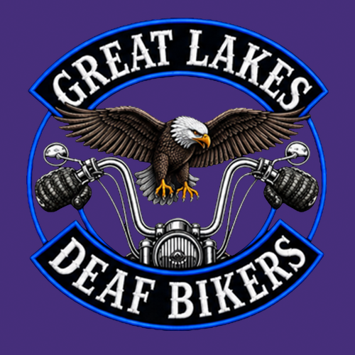 Great Lakes Deaf Bikers Purple T-Shirt