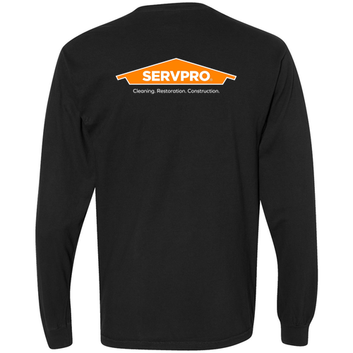 Comfort Colors Adult Long Sleeve Pocket Tee -- Black