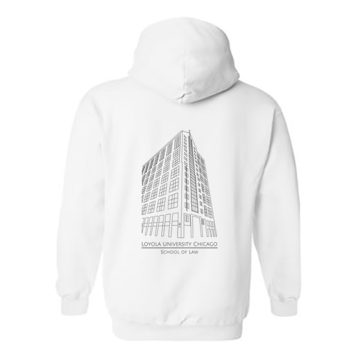 Corboy Law Center Hooded Sweatshirt -- White