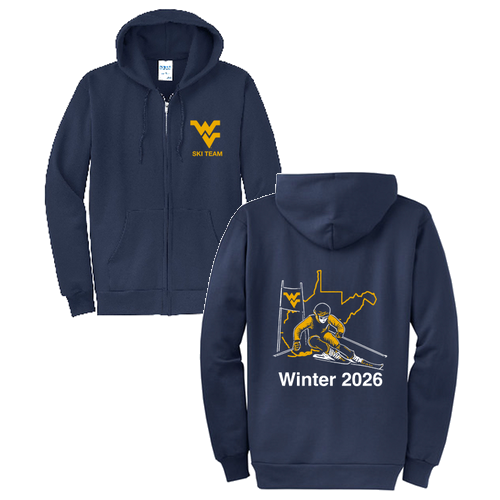 Port and Company Classic Full Zip Hooded Sweatshirt -- Navy