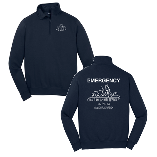 Sport Tek Quarter Zip Sweatshirt -- True Navy
