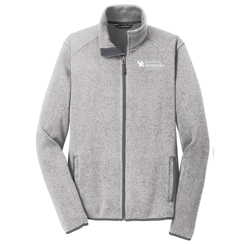 Port Authority Sweater Fleece Jacket -- Grey Heather