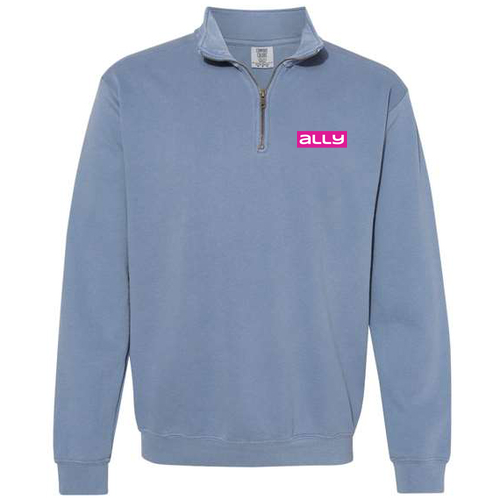 Comfort Colors Adult Quarter Zip Sweatshirt -- Blue Jean