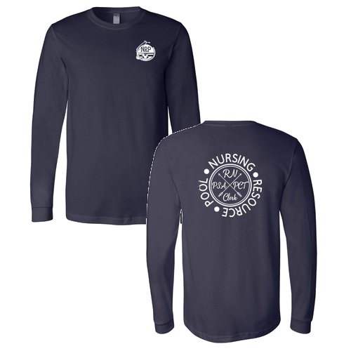 Mens/Unisex Bella Canvas Jersey Long Sleeve Tee -- Navy