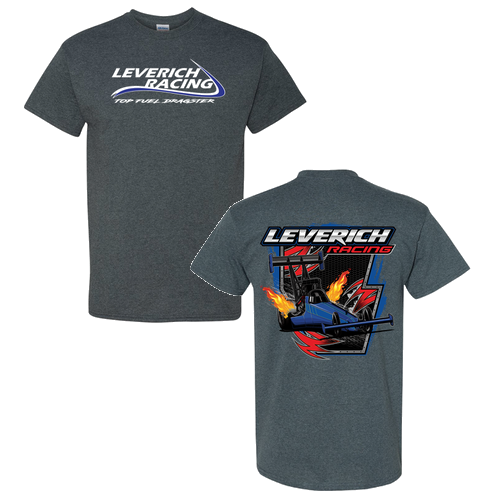 Gildan Heavy Cotton Basic T-Shirt Classic Front Dragster Back-- Dark Heather