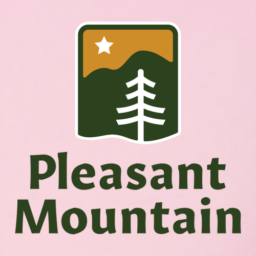 Pleasant Mountain Logo 2 Full color -- Pullover Hooded Sweatshirt Pink