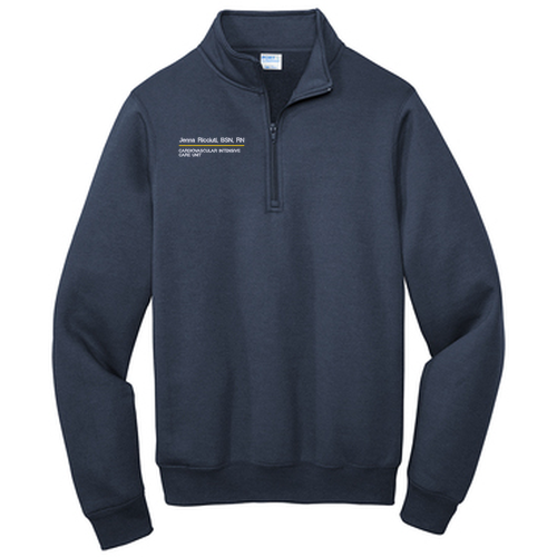 Port and Company Core Fleece Quarter-Zip Pullover Sweatshirt -- Navy