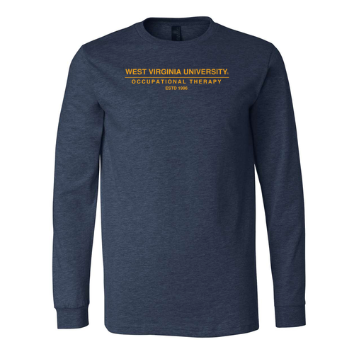 Bella+Canvas Unisex Heather Cvc Long Sleeve Tee- Heathers -- Heather Navy