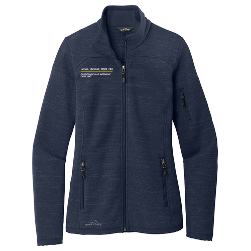 Eddie Bauer Ladies Sweater Fleece Full-Zip -- River Blue Navy Heather