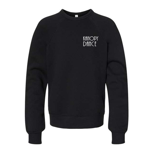 Bella Canvas Youth Sponge Fleece Raglan Sweatshirt -- Black
