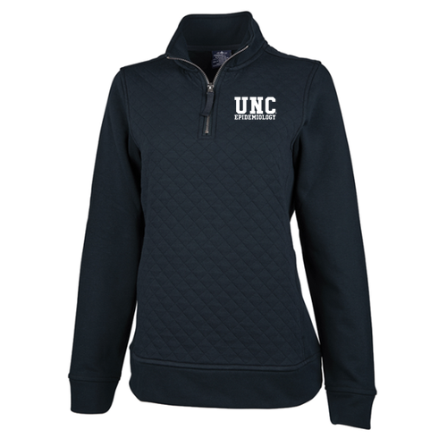 Charles River Women's Franconia Quilted Embroidered Pullover -- Navy