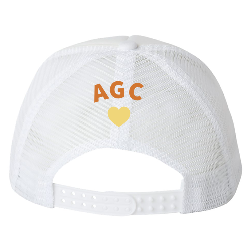 Big Accessories 5-Panel Twill Trucker hat -- White