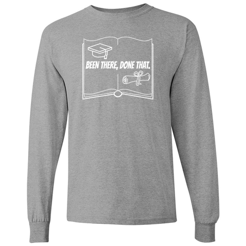 Gildan Heavy Cotton Longsleeve Basic T-Shirt -- Sport Grey