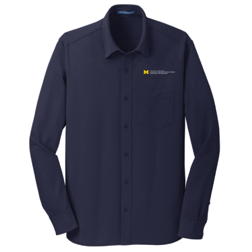 Port AuthorityÂ® Dimension Knit Dress Shirt -- Dark Navy ~$46