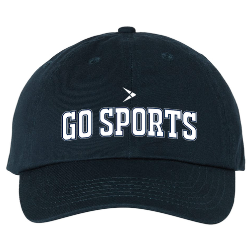 Go Sports Dad Hat White Print
