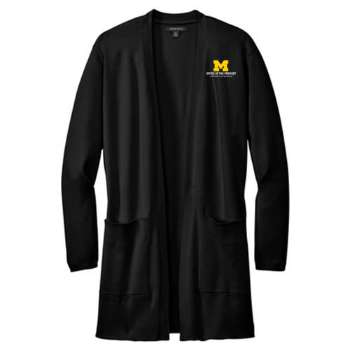 Mercer+Mettle Women's Open Front Cardigan Sweater -- Deep Black