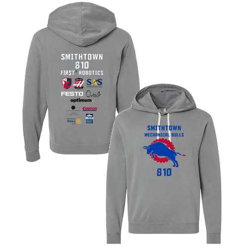 Comfort Colors Unisex Garment-Dyed Lightweight Fleece Hooded Sweatshirt -- Grey