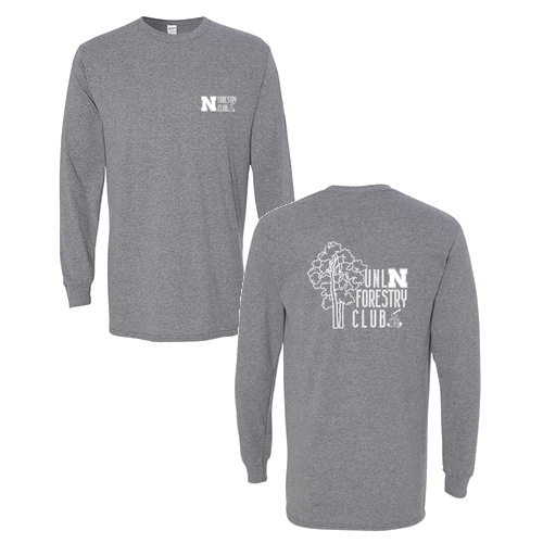 Forestry Club Long Sleeve Tee -- Graphite Heather