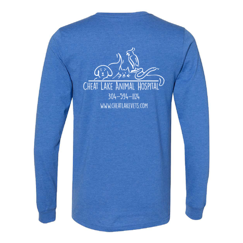 Bella+Canvas Unisex Heather Cvc Long Sleeve Tee- Heathers -- Heather True Royal